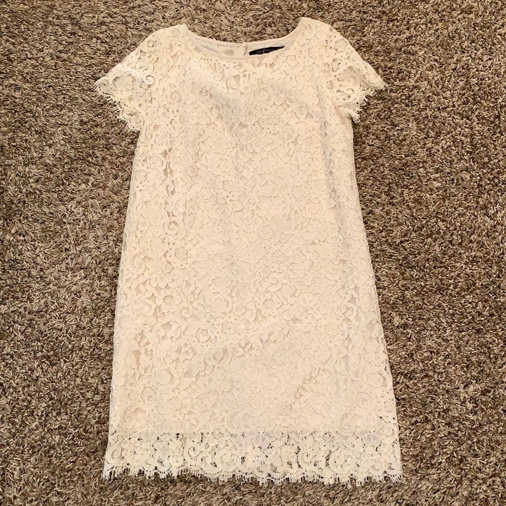 Zara Woman White Lace Dress